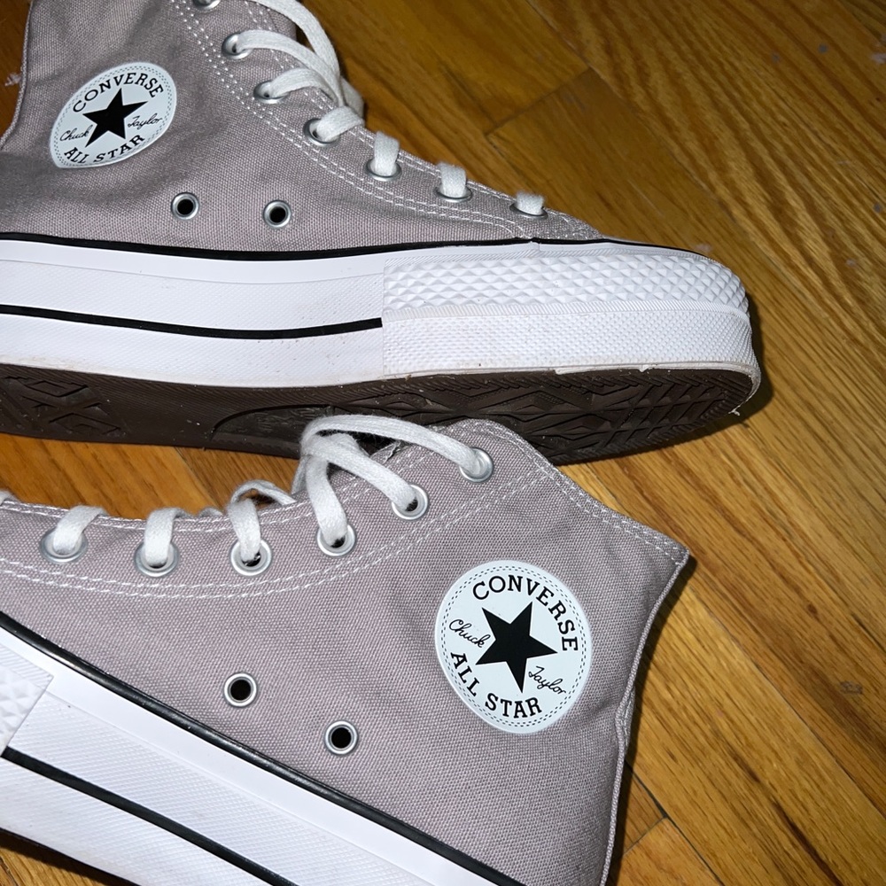 Gray Platform Converse